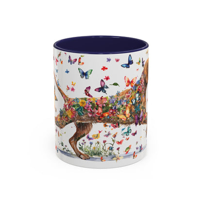 Wire Haired Vizsla Personalized Accent Mugs, 11oz