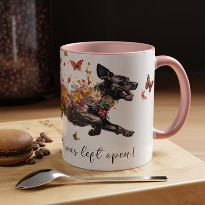 Labrador #3 “Live like the gate was left open" Accent Mugs, 11oz