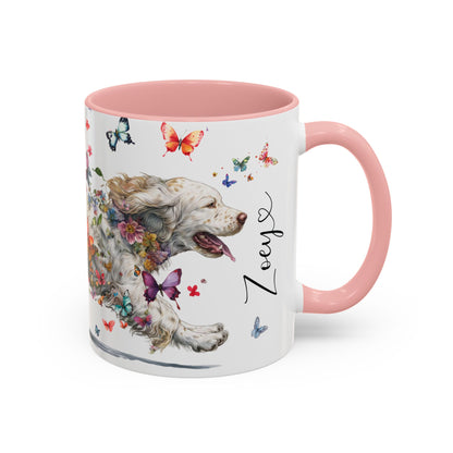 Clumber Spaniel #1 Personalized Accent Mugs, 11oz