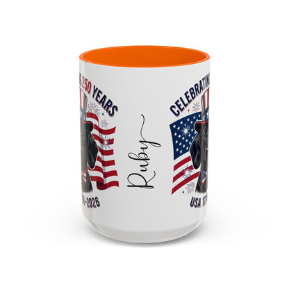 Dachshund #1 - 250th Celebration Personalised  Accent Mugs, 11oz & 15oz
