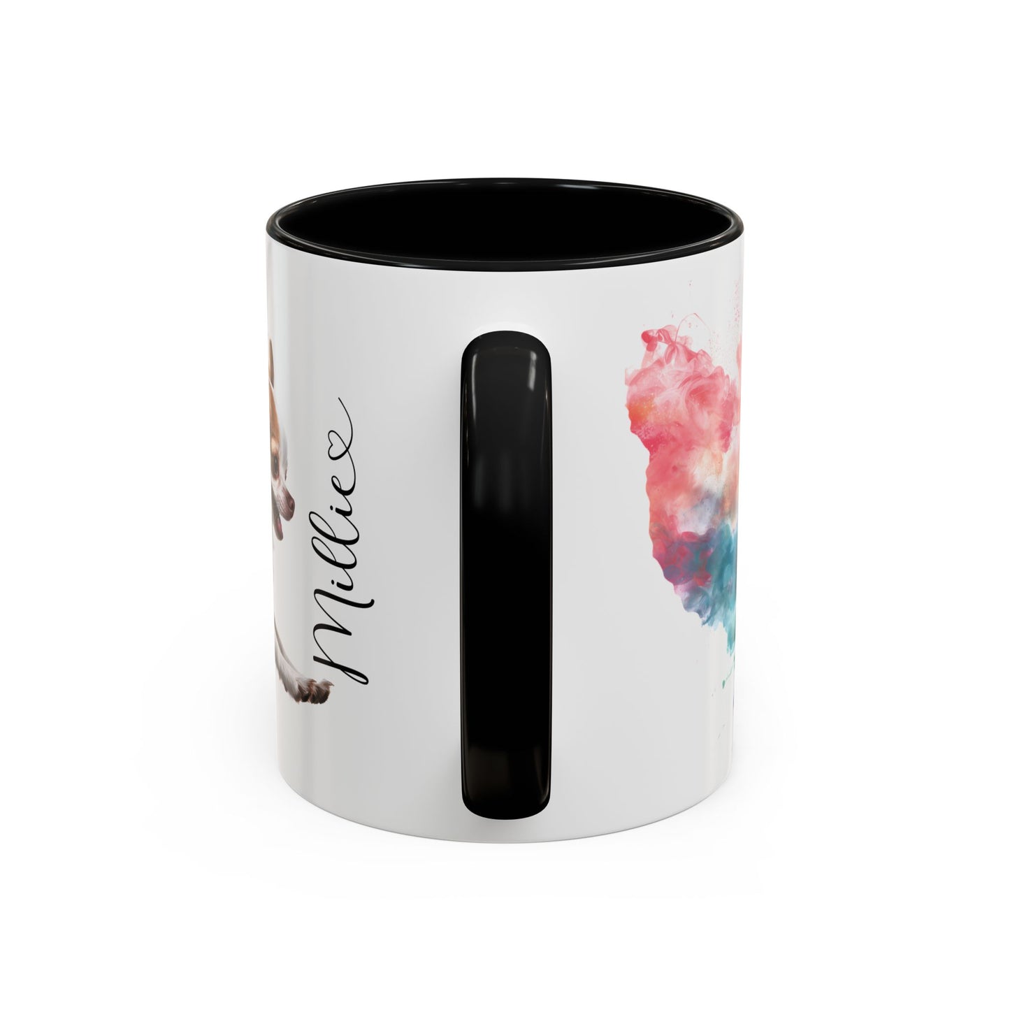 Chihuahua #3 Paint Colourful Personalised Accent Mugs, 11oz