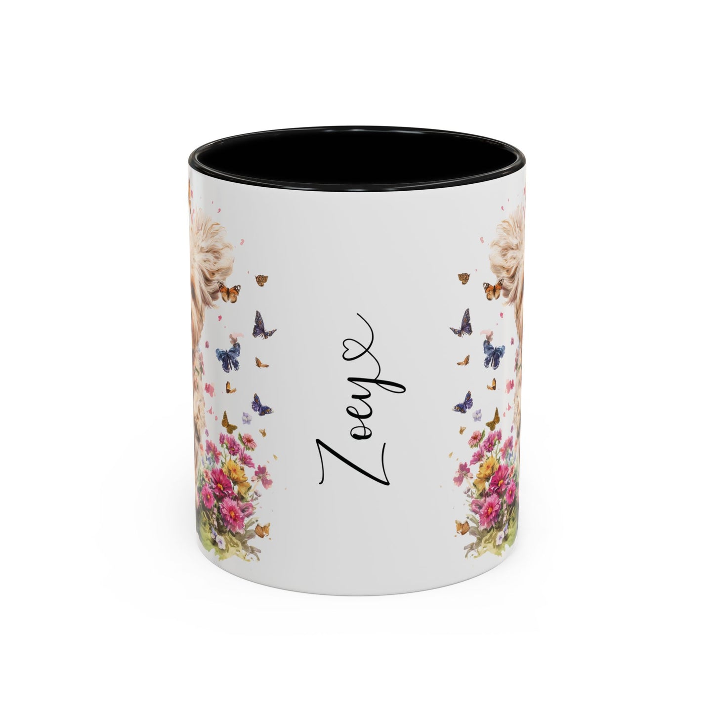 Maltipoo #5 Personalized Accent Mugs, 11oz
