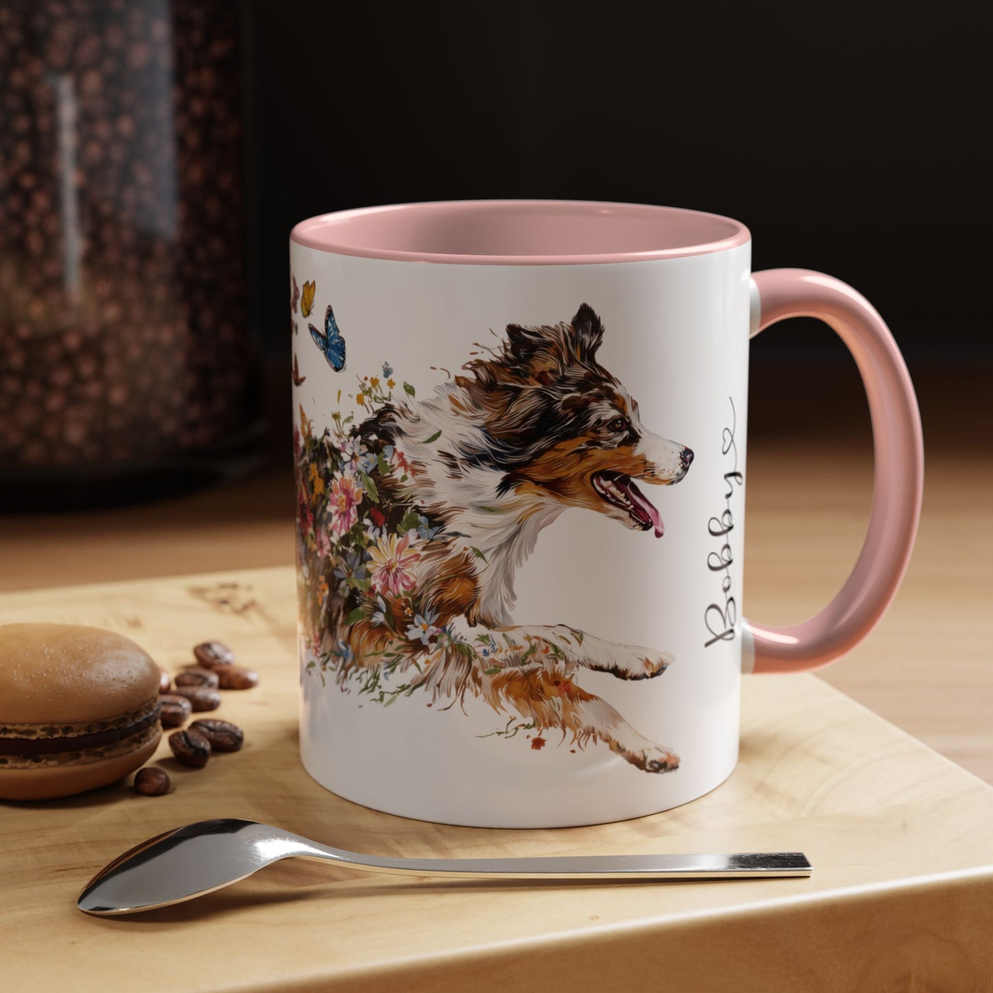Australian Shepherd (Docked) #1 Personalized Accent Mugs, 11oz