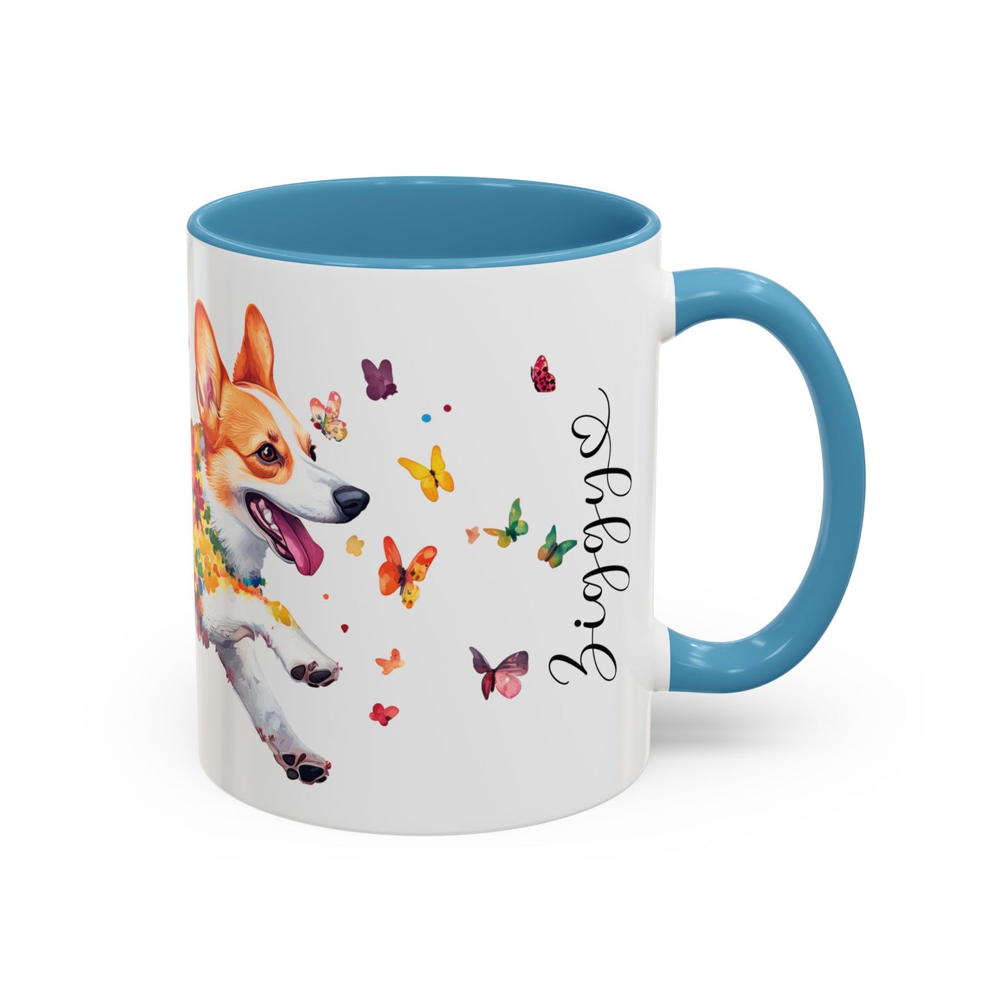 Corgi Personalized Accent Mugs, 11oz