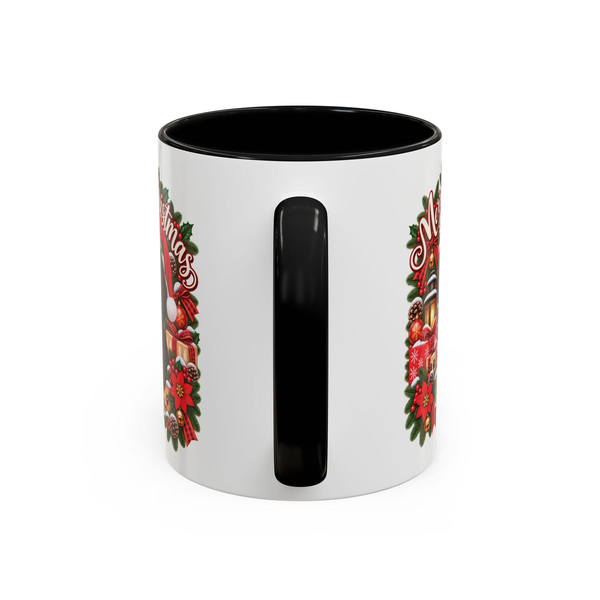 Cavapoo, Cavoodle, Cockapoo Merry Christmas, personalised accent colour 11oz mug