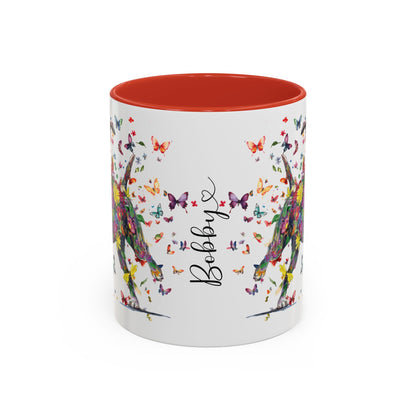 Boxer #2 Personalized Accent Mugs, 11oz