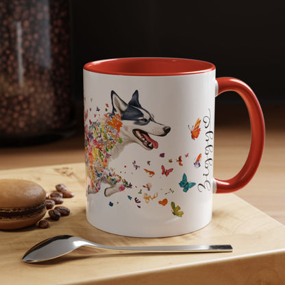 Husky #2 Personalized Accent Mugs, 11oz