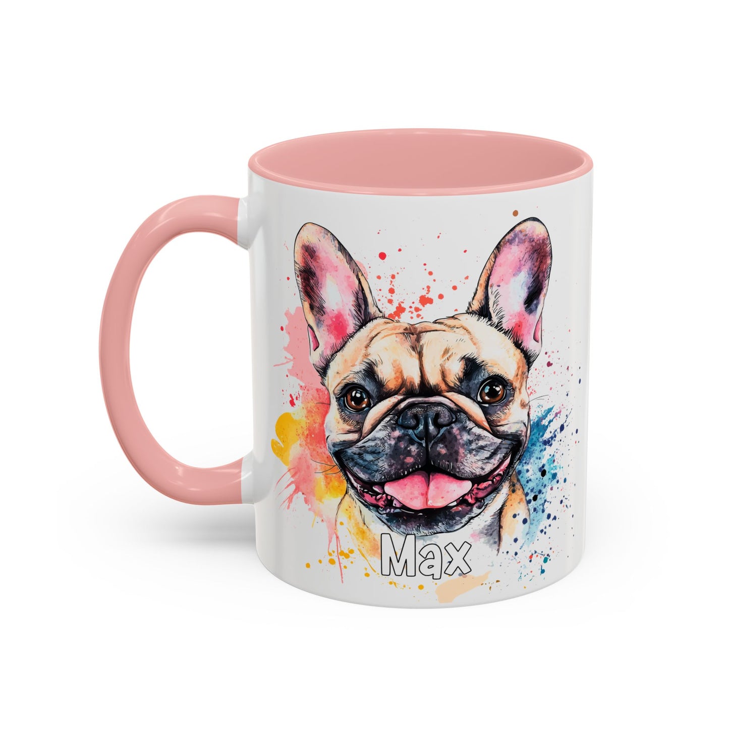 French Bulldog #2 Colourful Personalized Accent Mugs, 11oz