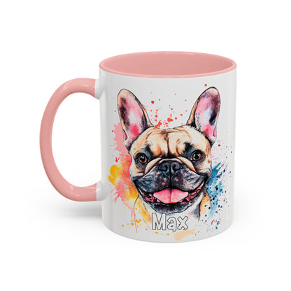 French Bulldog #2 Colourful Personalized Accent Mugs, 11oz