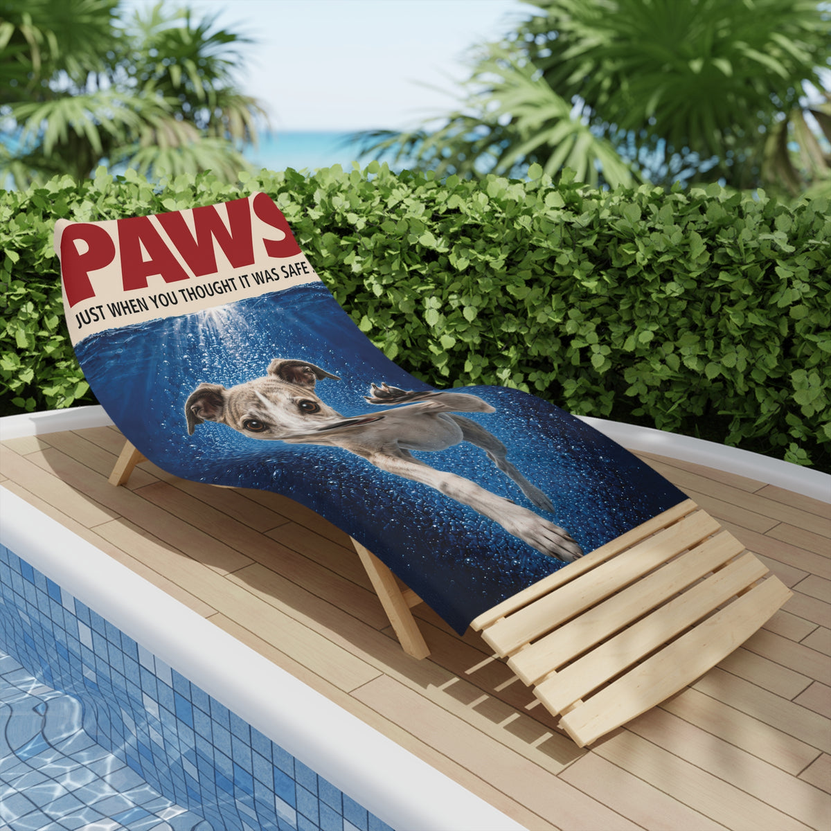 Whippet PAWS Beach Towel