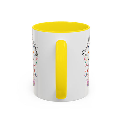 Bernese Mountain Dog "Dance like nobody's watching" personalized colourful Mugs, 11oz