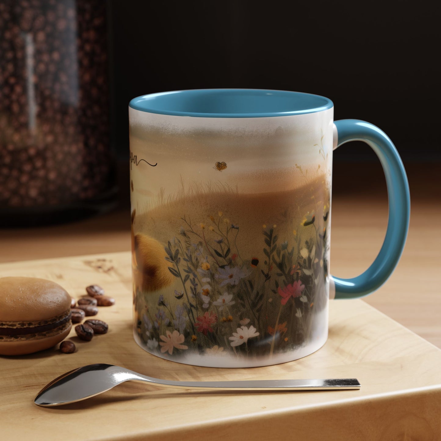 Fox sleeping #1 Personalized Accent Mugs, 11oz