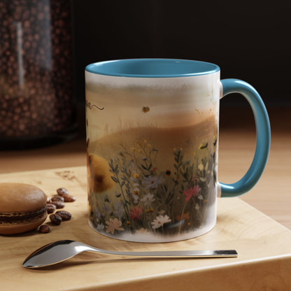 Fox sleeping #1 Personalized Accent Mugs, 11oz