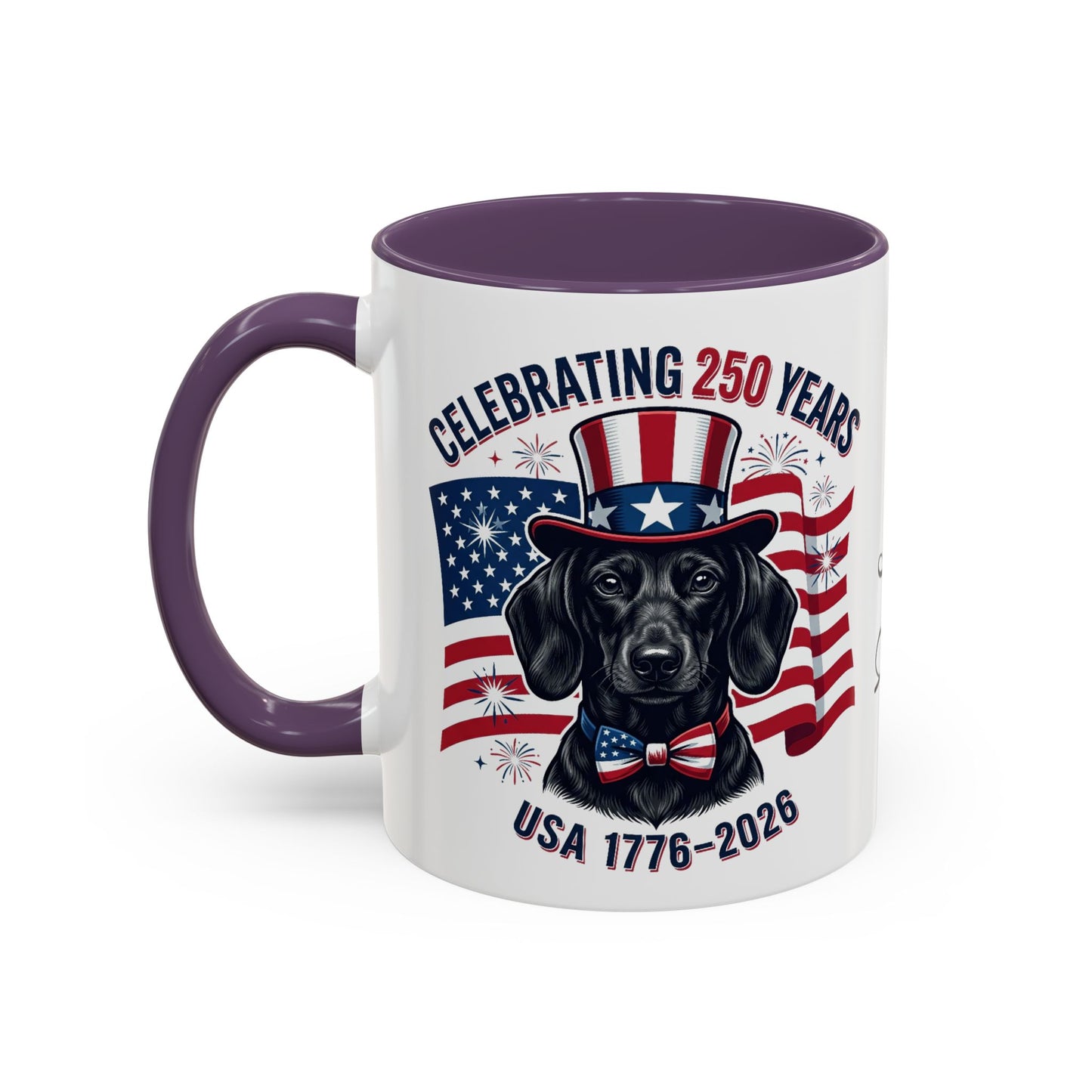 Dachshund #1 - 250th Celebration Personalised  Accent Mugs, 11oz & 15oz