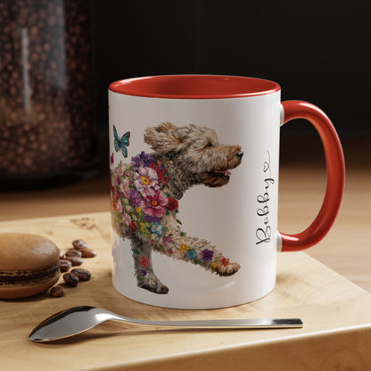Labradoodle #3 Personalized Accent Mugs, 11oz