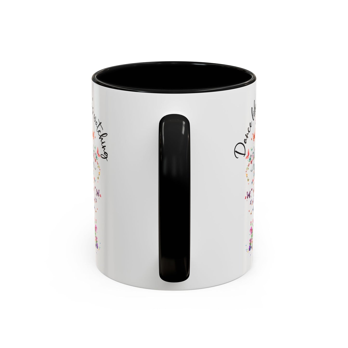 Border Collie "Dance like nobody's watching" personalized colourful Mugs, 11oz