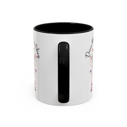 Border Collie "Dance like nobody's watching" personalized colourful Mugs, 11oz