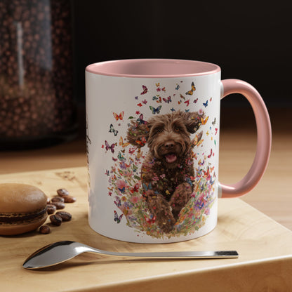 Labradoodle #4 Personalized Accent Mugs, 11oz