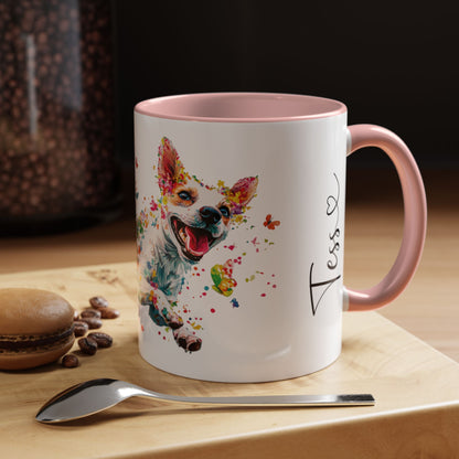 Jack Russell Terrier Personalized Accent Mugs, 11oz