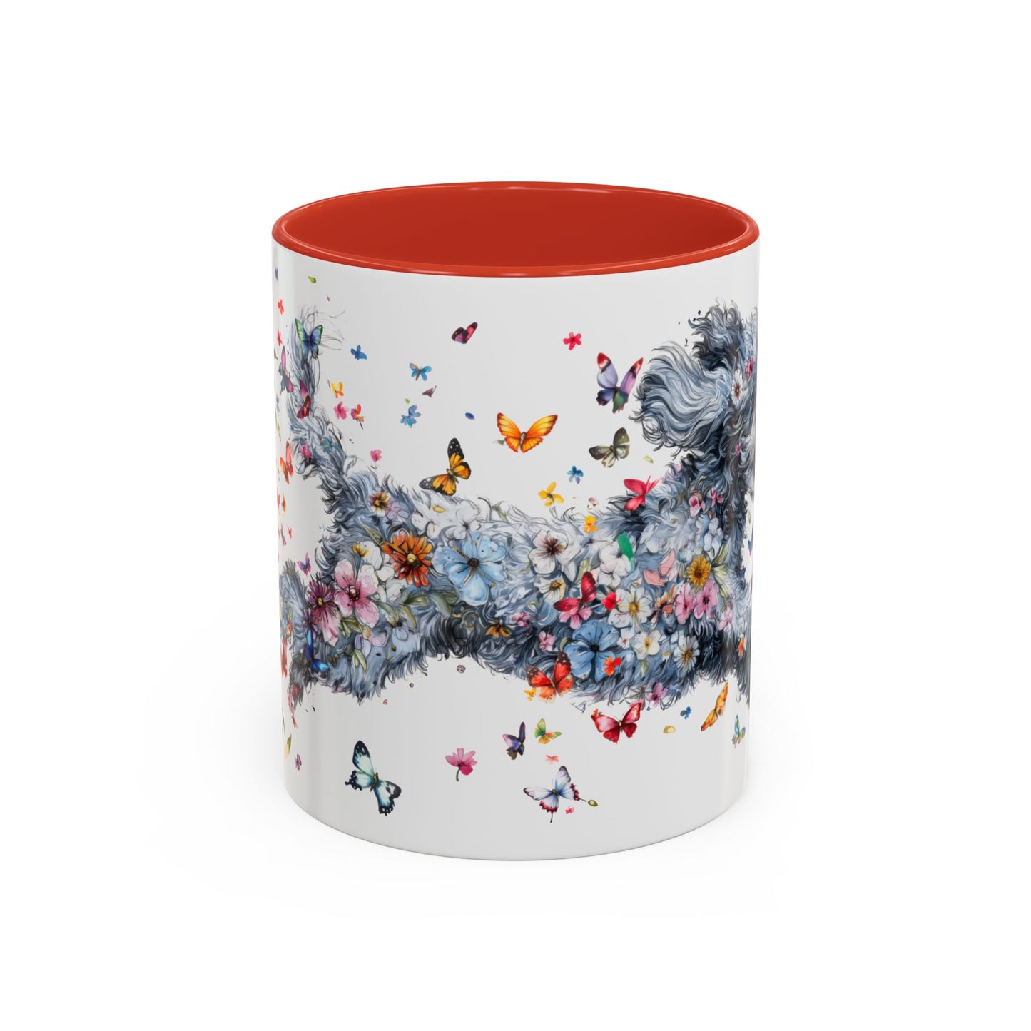Aussie Doodle #2 Personalized Colorful Accent Mugs, 11oz