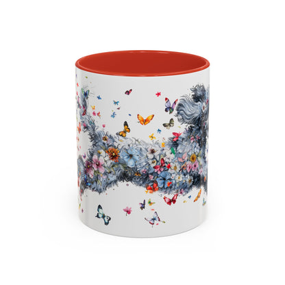 Aussie Doodle #2 Personalized Colorful Accent Mugs, 11oz