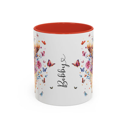 Golden Retriever #3 Personalized Accent Mugs, 11oz