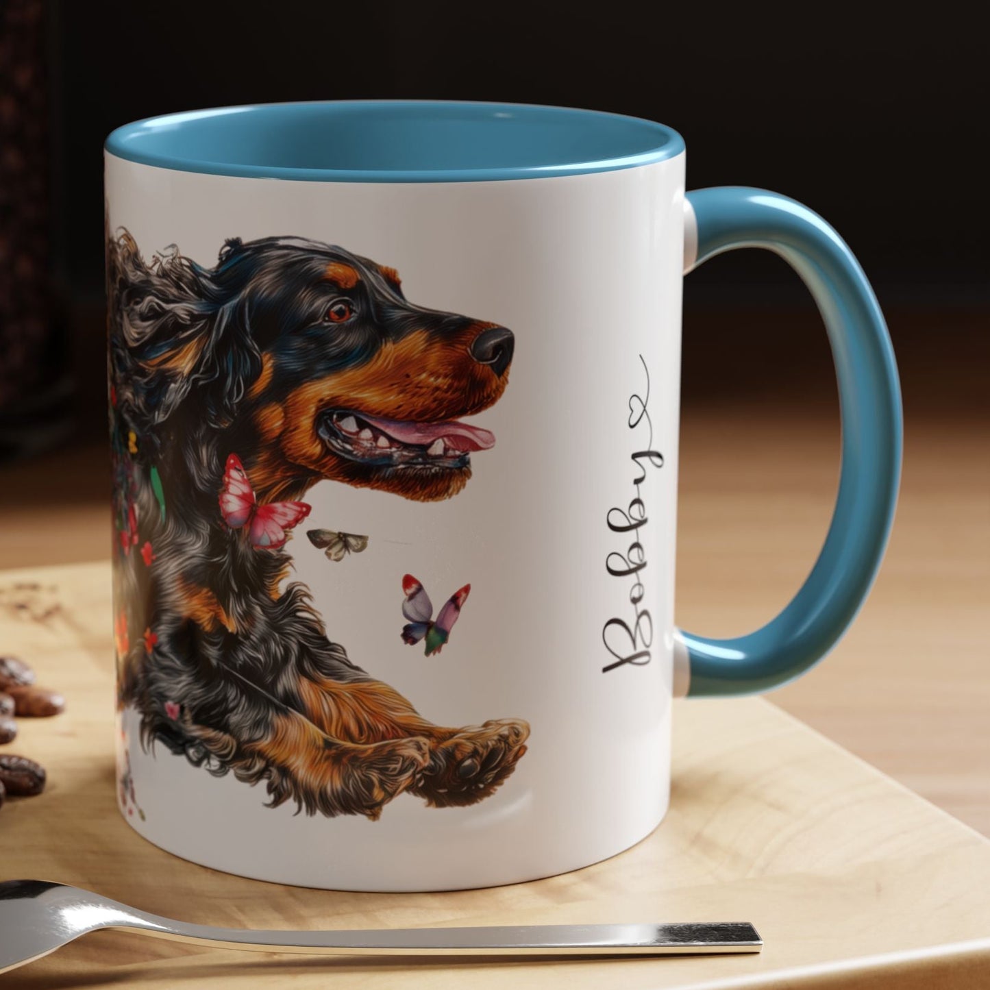 English Cocker Spaniel #3 Personalized Accent Mugs, 11oz