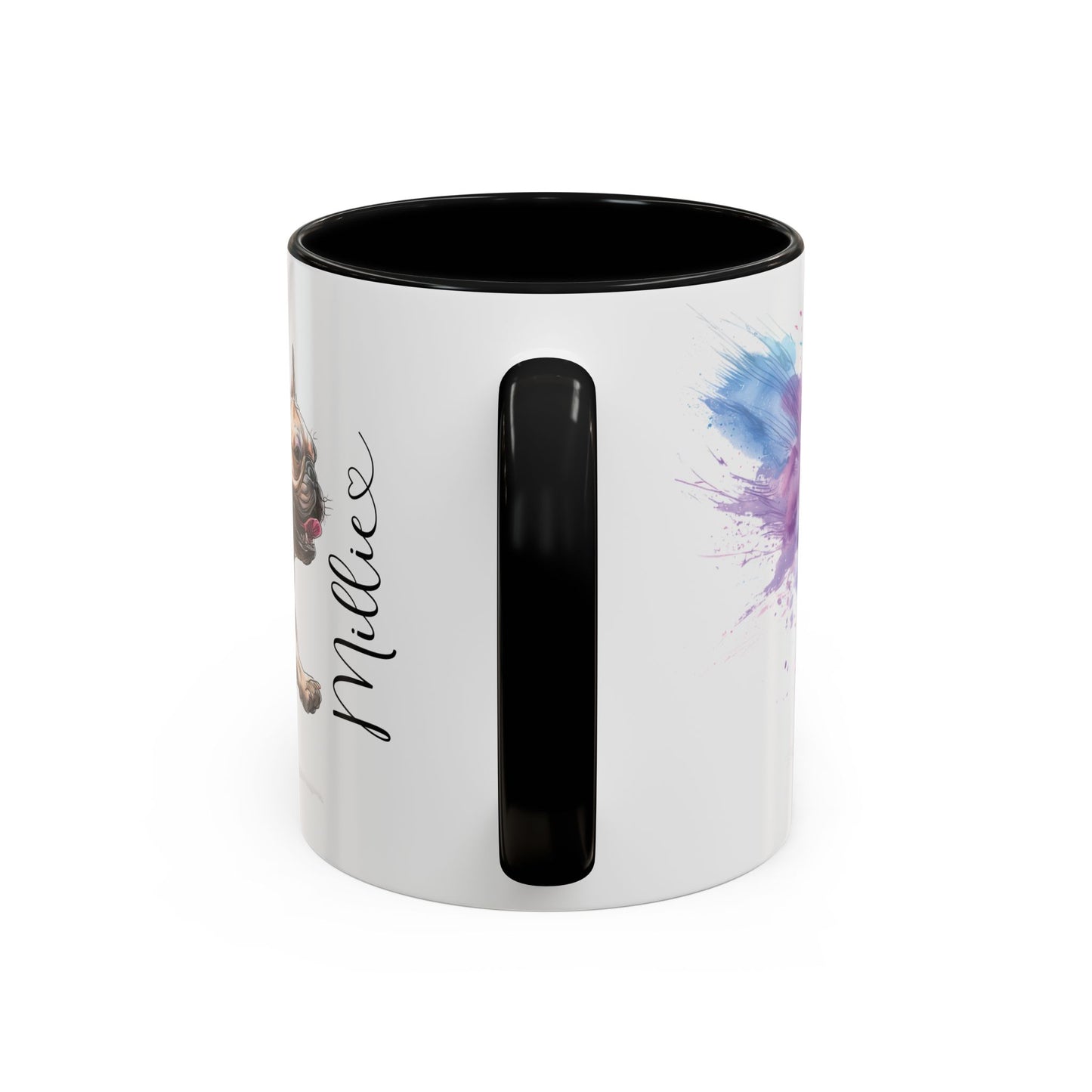French Bulldog #1 Paint Colourful Personalised Accent Mugs, 11oz