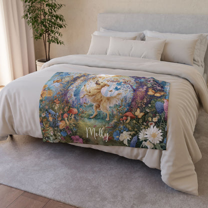 Golden Retriever #1 Dancing Mystical Forest Personalised Blanket