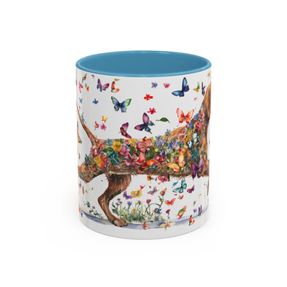 Wire Haired Vizsla Personalized Accent Mugs, 11oz