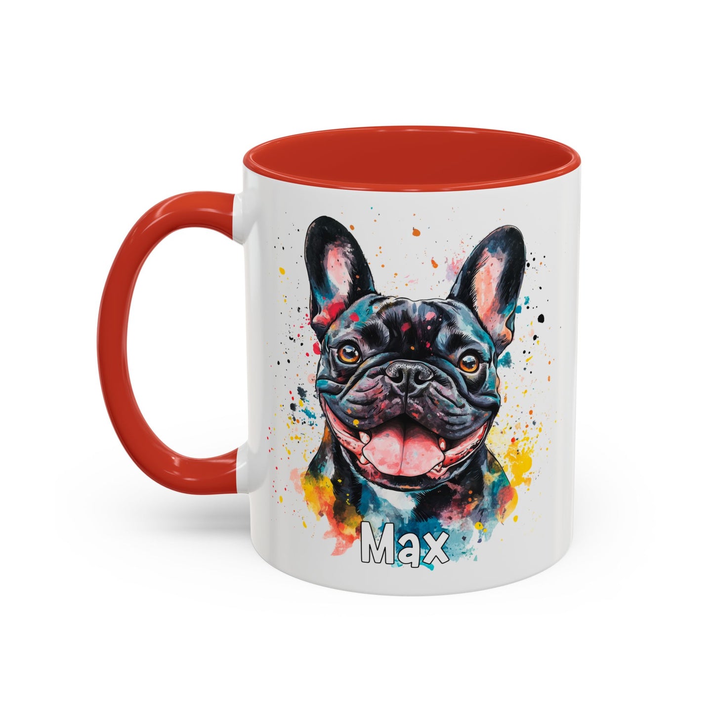 French Bulldog #1 Colourful Personalized Accent Mugs, 11oz