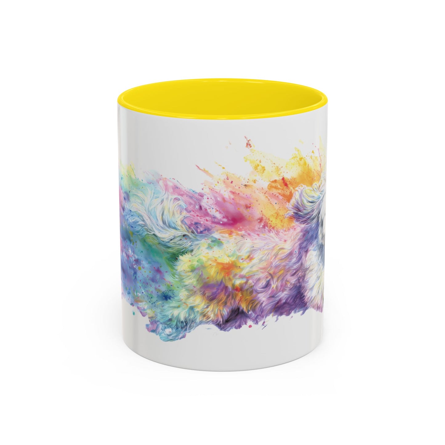 Shih Tzu Colourful Personalised Accent Mugs, 11oz