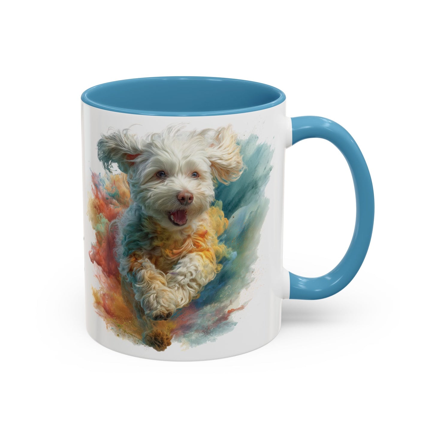 Mini Doodle Paint Colourful Personalised Accent Mugs, 11oz
