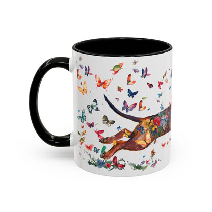 Dachshund #5 Personalized Accent Mugs, 11oz