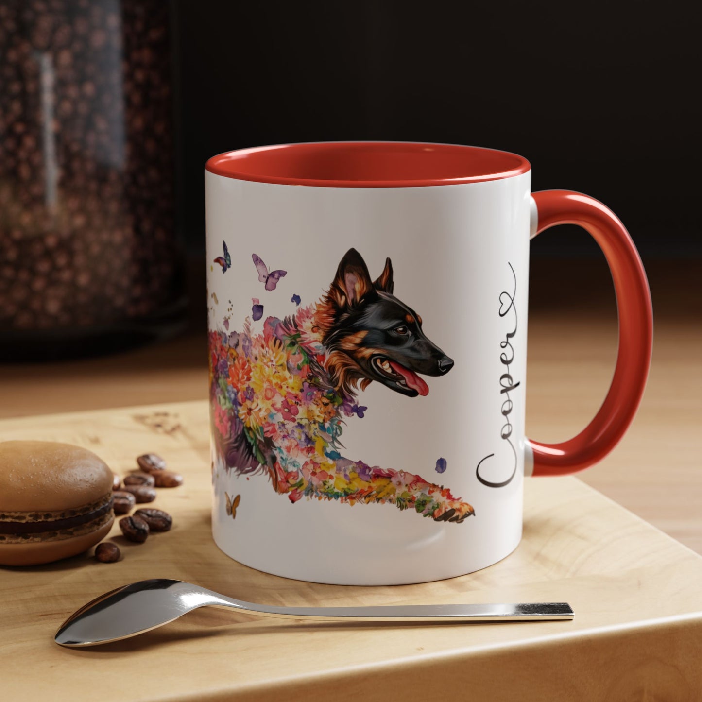 Belgian Tervuren Personalized Accent Mugs, 11oz
