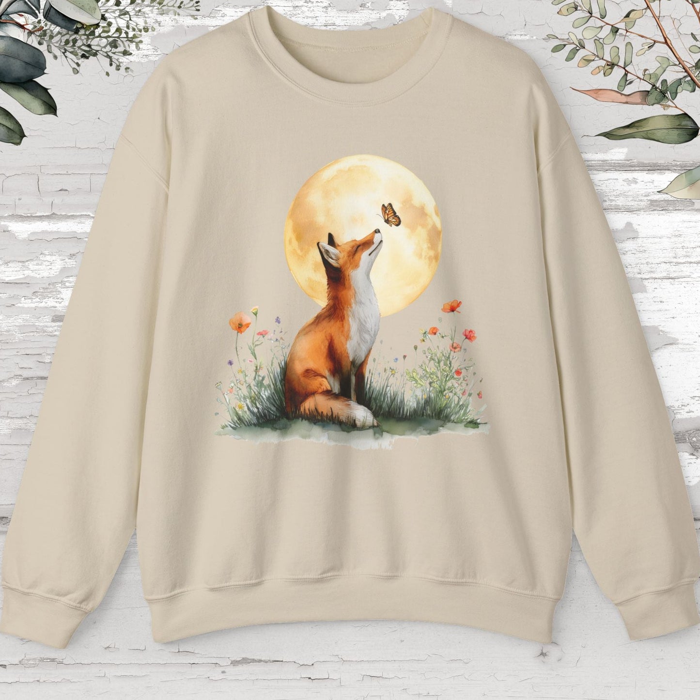 Fox & Butterfly #2 Unisex Sweat Shirt.