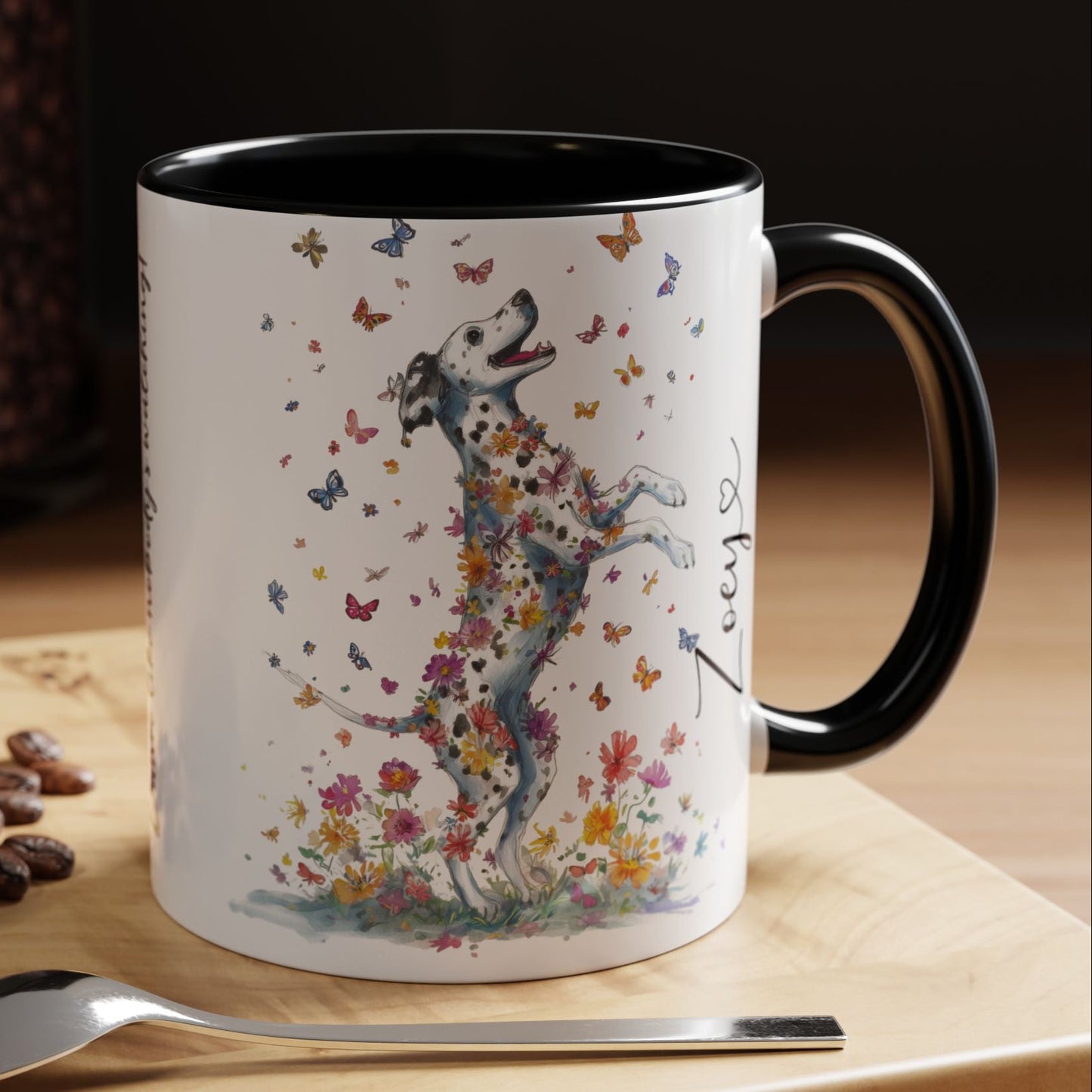 Dalmatian, Dance like nobody's watching, Personalized Accent Mugs, 11oz