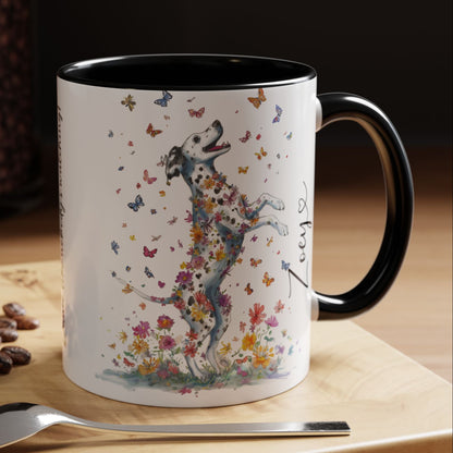 Dalmatian, Dance like nobody's watching, Personalized Accent Mugs, 11oz