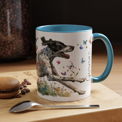 English Pointer #1  Personalized Accent Mugs, 11oz