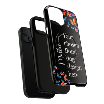 Magnetic Tough iPhone Case, Personalized from ANY OF OUR DESIGNS, Black case.