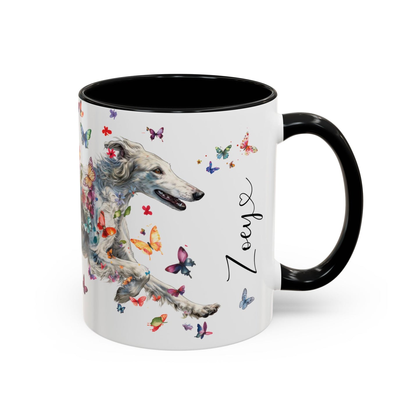 Silken Windhound #1 Personalized Accent Mugs, 11oz