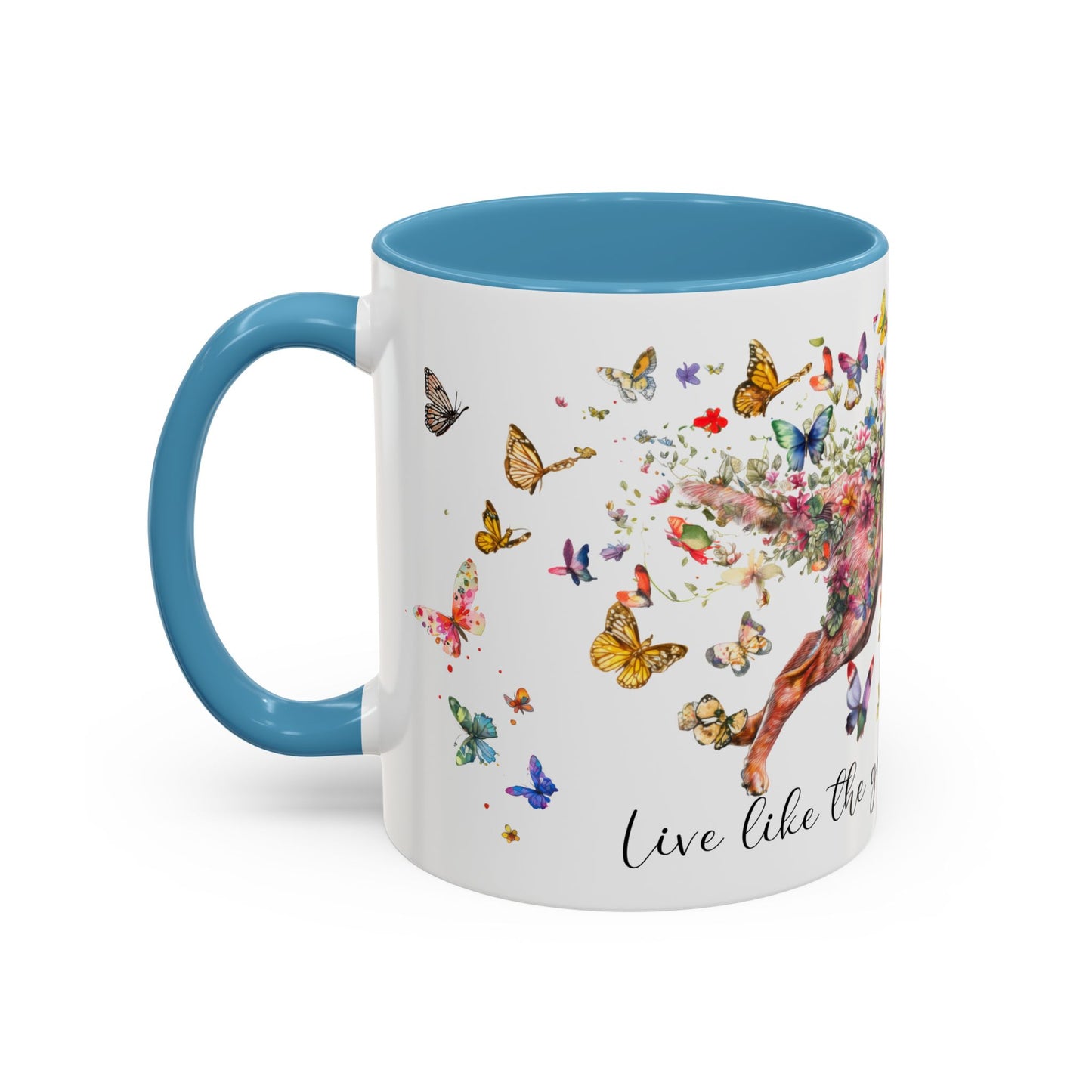 Red Heeler (Cattle dog)  Live like the gate Accent Mugs, 11oz