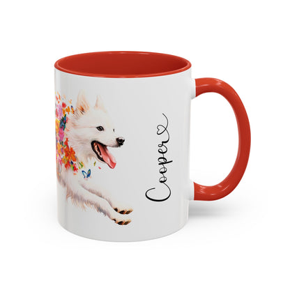 American Eskimo Personalized Accent Mugs, 11oz