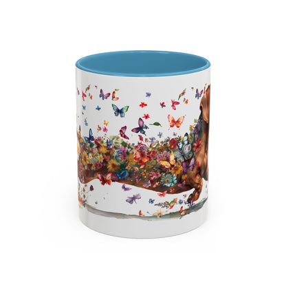 Dachshund #4 Personalized Accent Mugs, 11oz