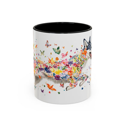 Husky #2 Personalized Accent Mugs, 11oz