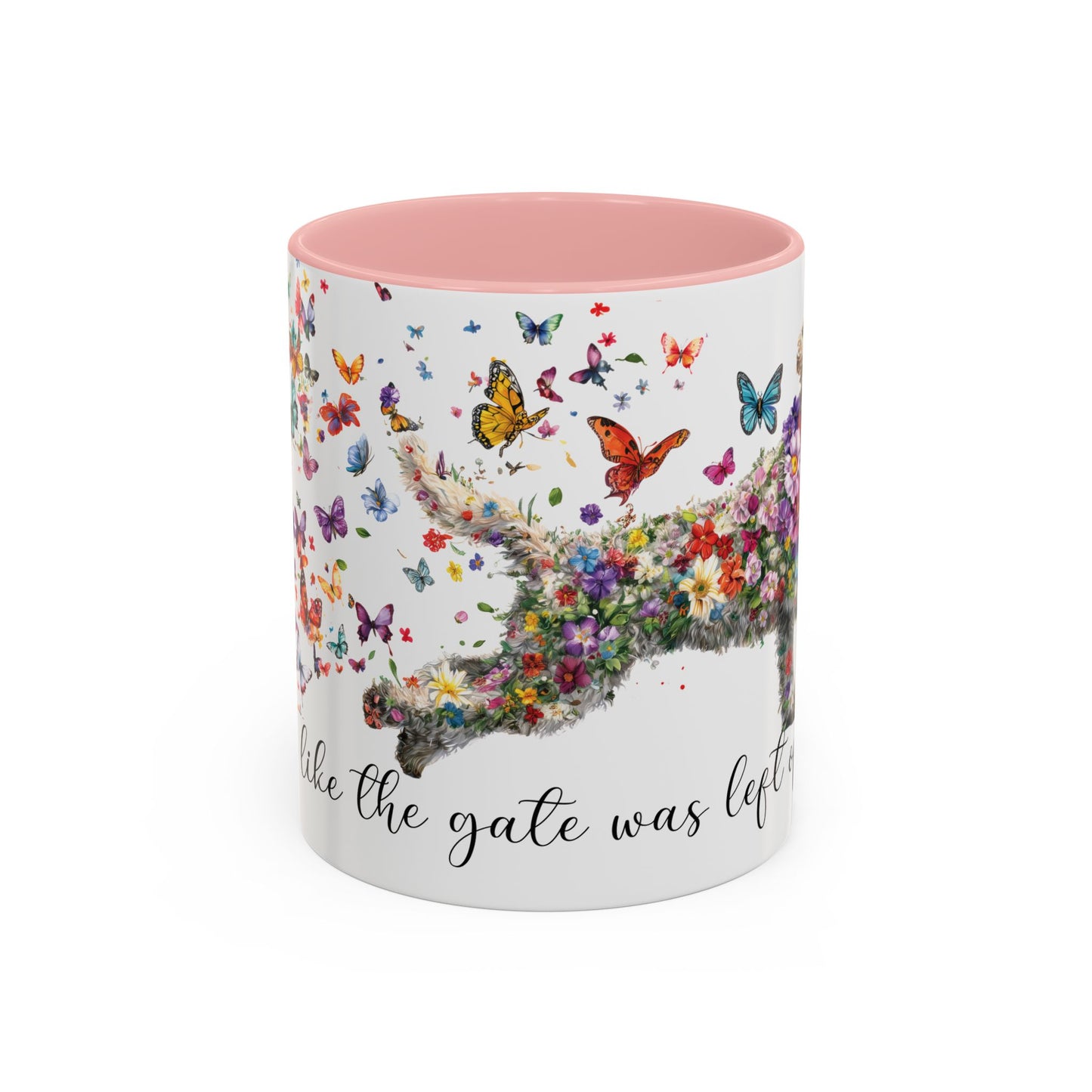 Labradoodle #3 “Live like the gate was left open" Accent Mugs, 11oz