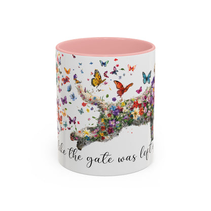 Labradoodle #3 “Live like the gate was left open" Accent Mugs, 11oz