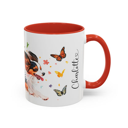 Papillon Personalized Accent Mugs, 11oz