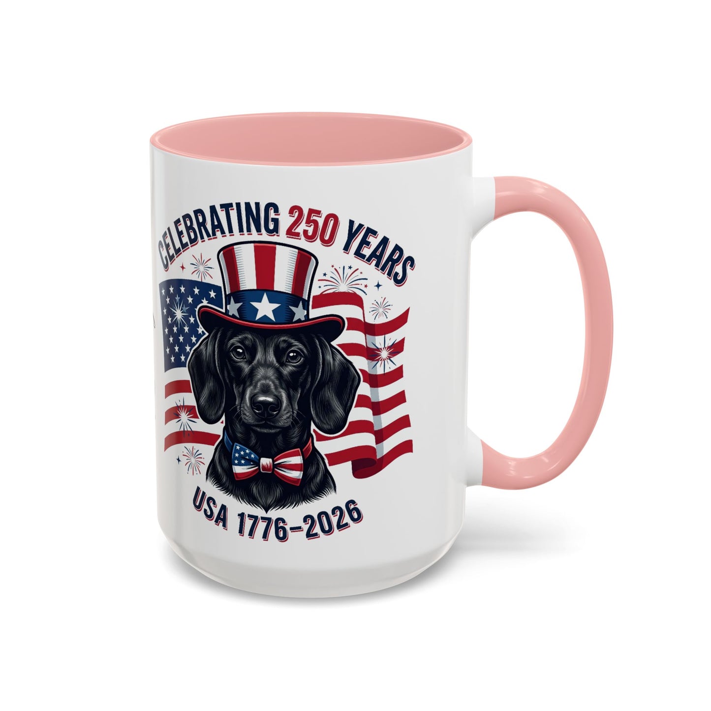 Dachshund #1 - 250th Celebration Personalised  Accent Mugs, 11oz & 15oz