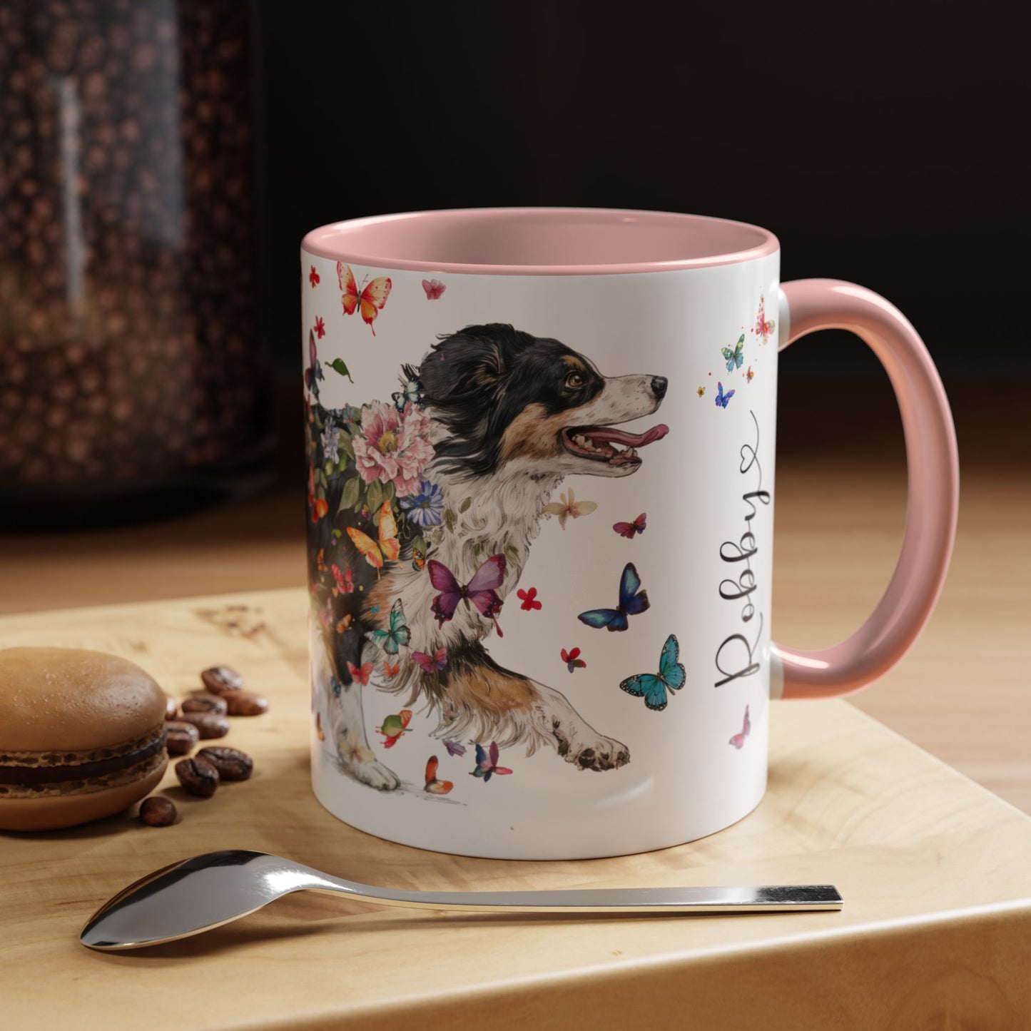 Australian Shepherd NBT #4 Personalized Accent Mugs, 11oz